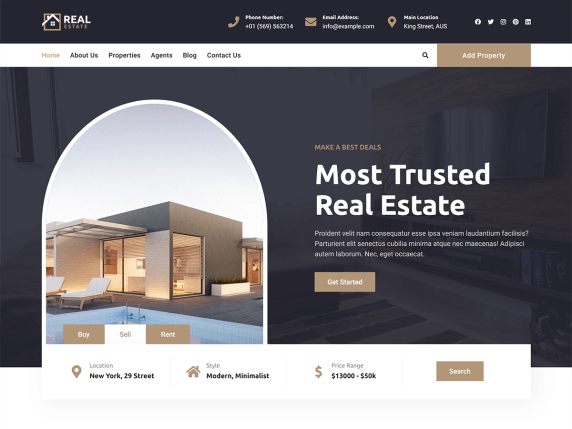 Template Website Properti