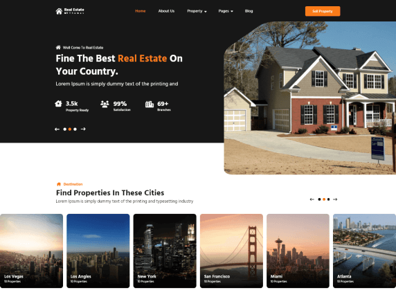 Template Website Real Estate