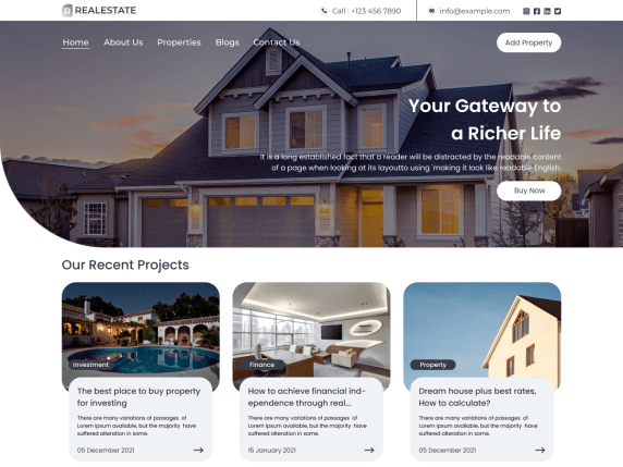 Template Website Properti