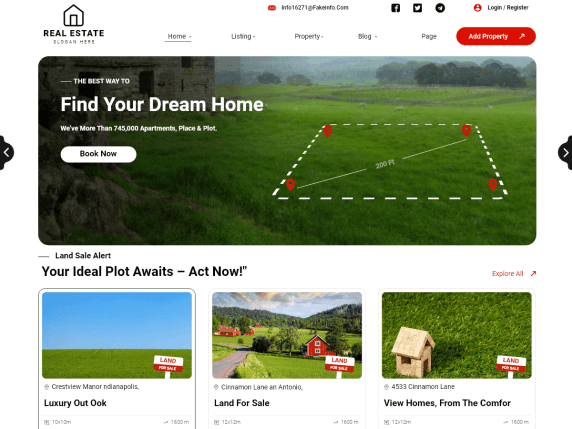 Template Website Real Estate