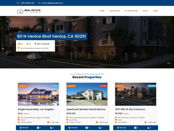 Template Website Real Estate