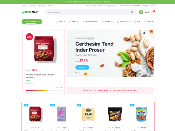 Contoh Landing Page Makanan