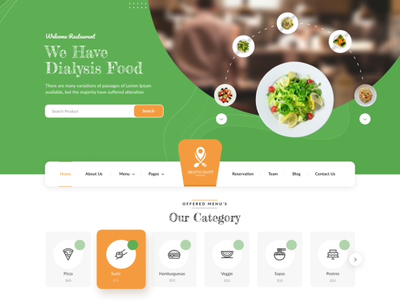 Contoh Landing Page Makanan