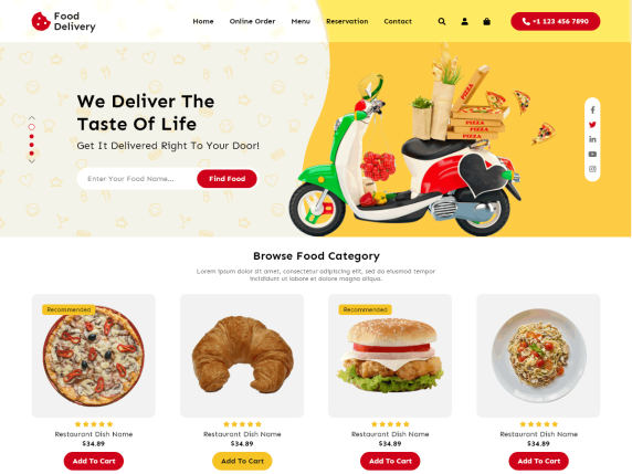 Contoh Landing Page Makanan