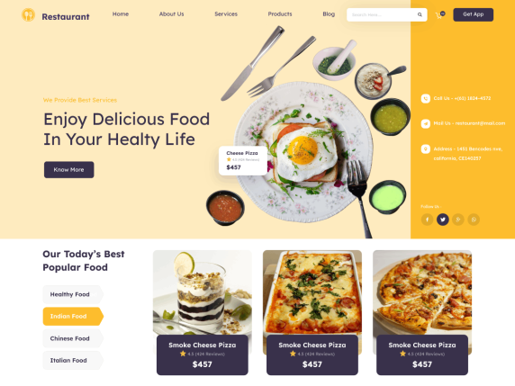 Contoh Landing Page Makanan