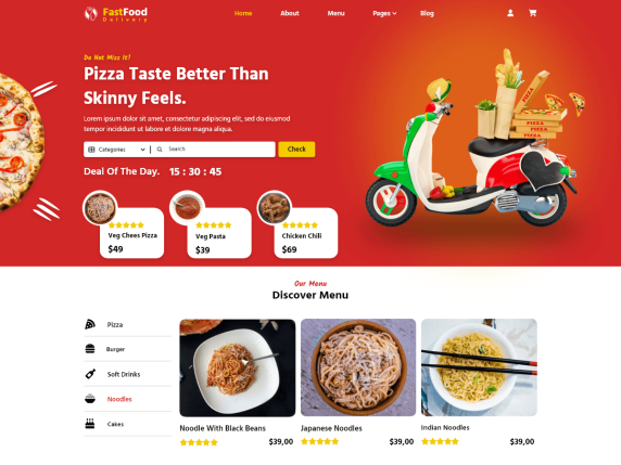 Contoh Landing Page Makanan