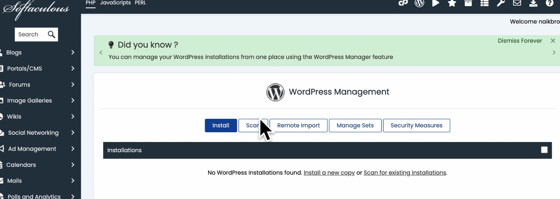 instal wordpress