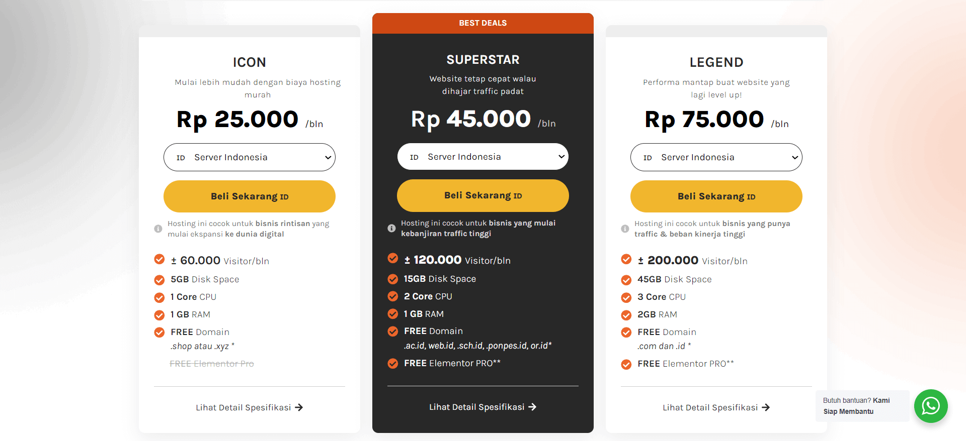 harga hosting murah