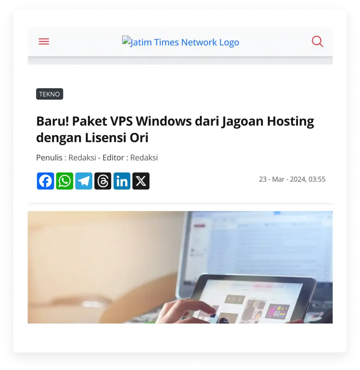 jatim time network pilar vps windows