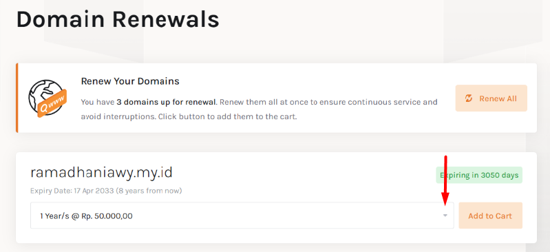 Member Area Billing Cycle Domain