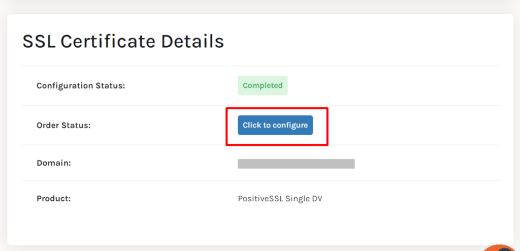 button configure ssl member area