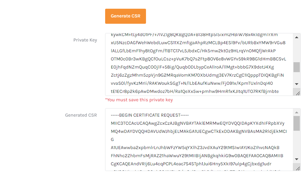 file private key dan csr