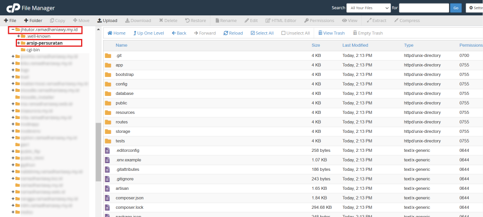 Hasil Clone Repository