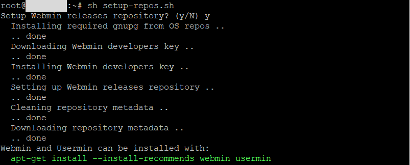 Output Perintah setup-repos.sh