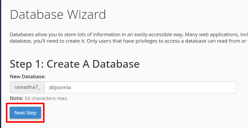 database wizard