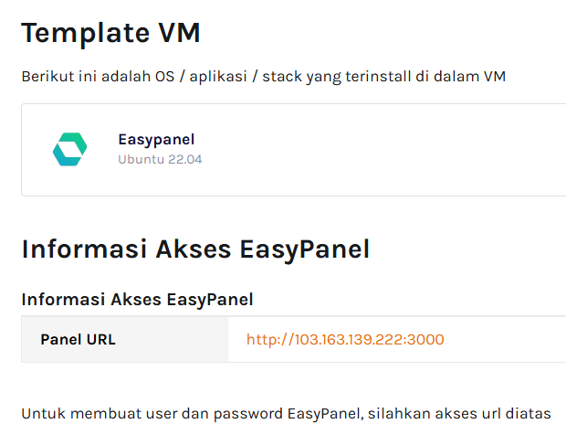 Akses EasyPanel