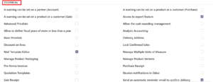 hak akses technical Odoo