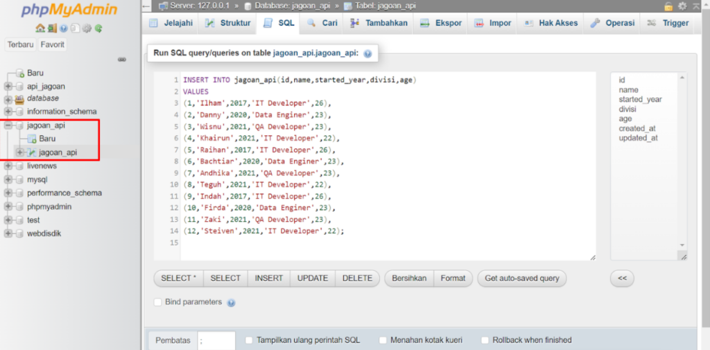 Membuat REST API dengan Node.js Insert Table MySQL