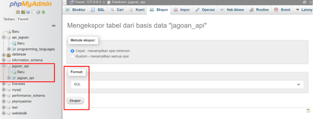 Upload File SQL untuk Deploy API dengan Node.js