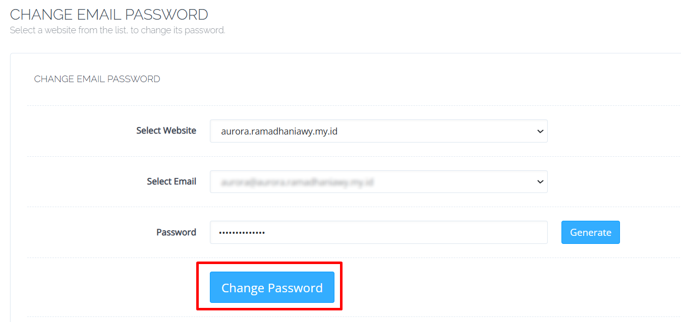 Change Email Password 