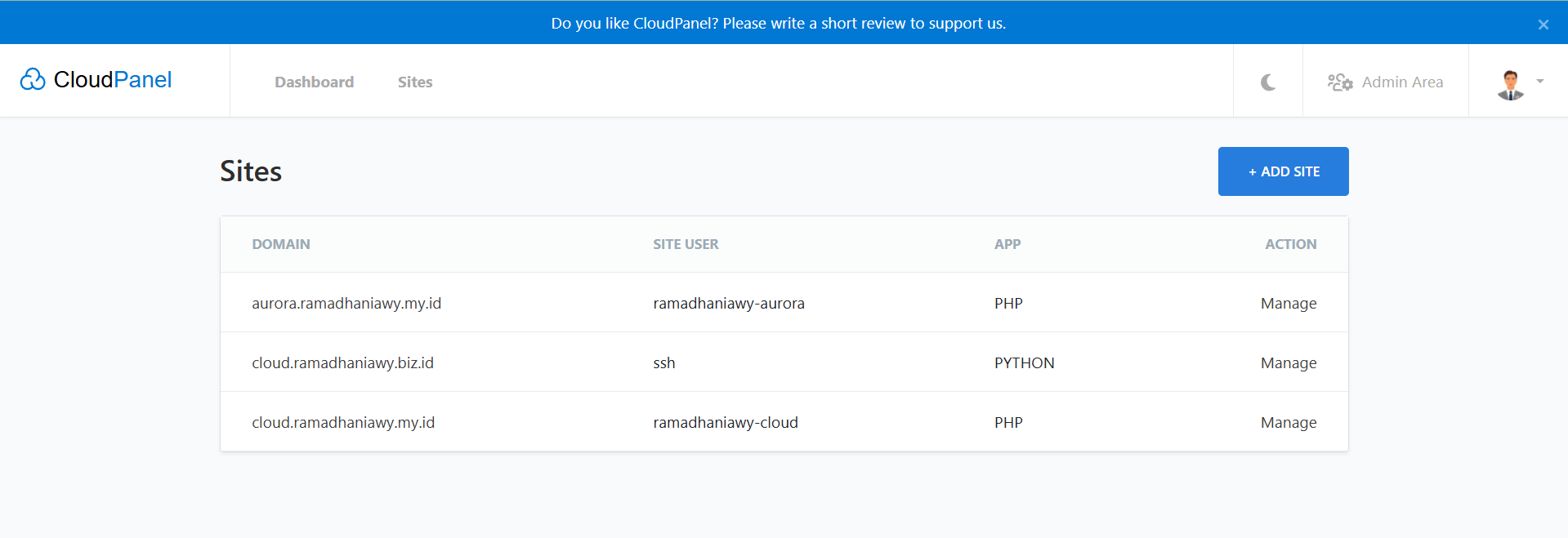 Login CloudPanel