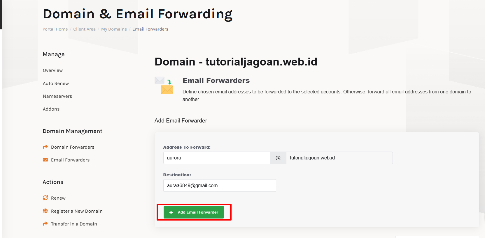 email forwarder