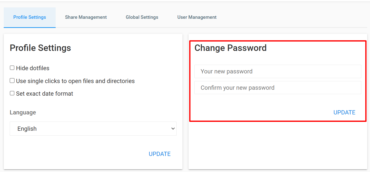 change password 