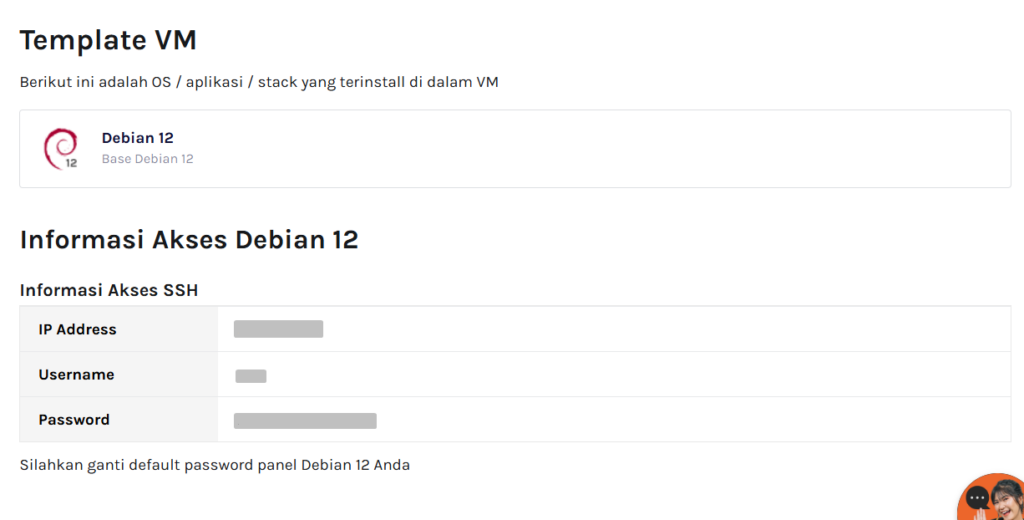 informasi credential vps