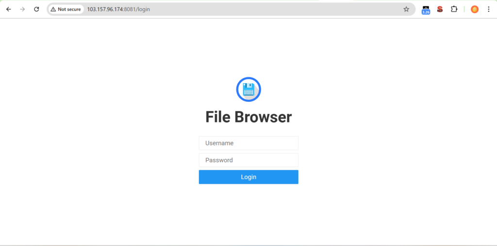 laman login File Browser Airflow