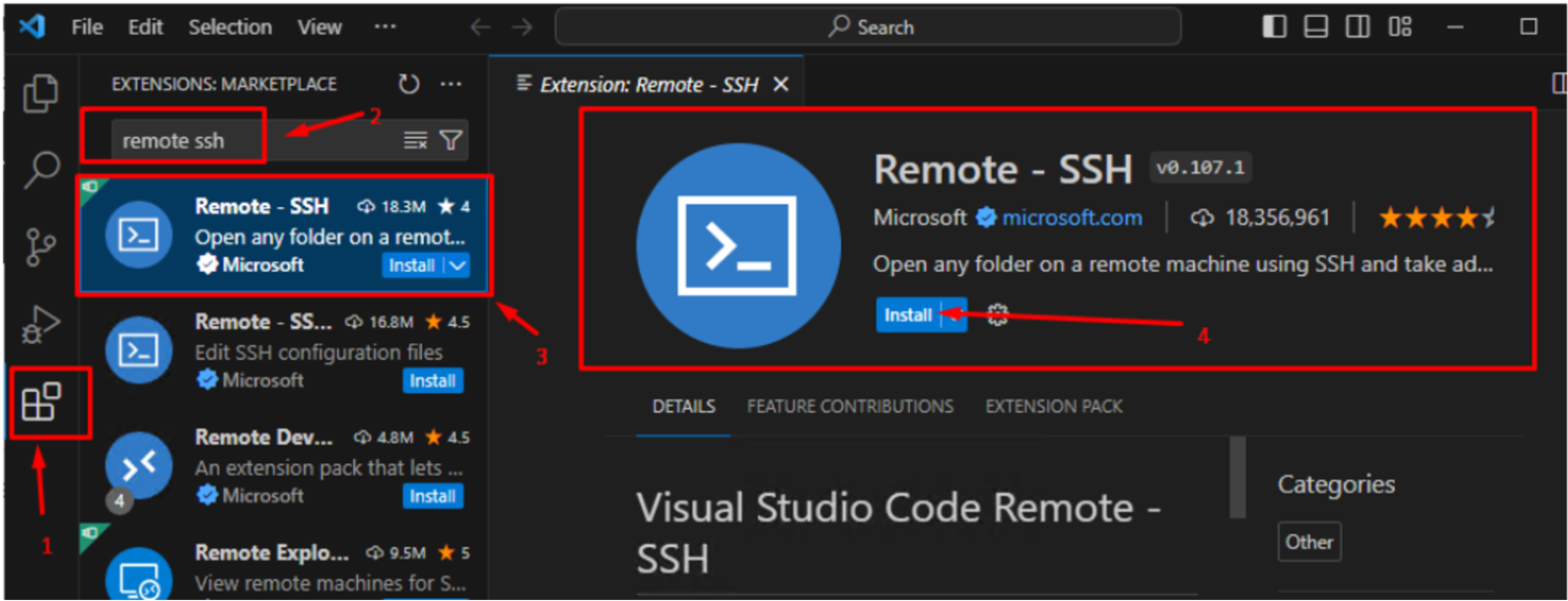 Install SSH di VS Code