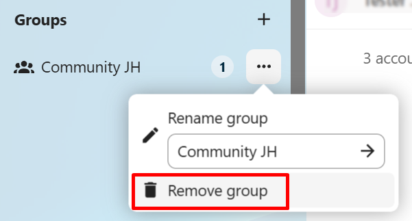 Remove group