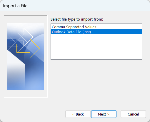 Pilih Tipe File yang Akan di Restore