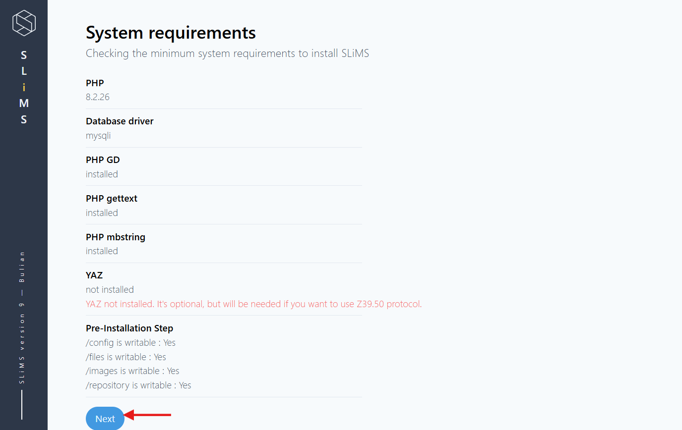 System Requirement Update SLiMS