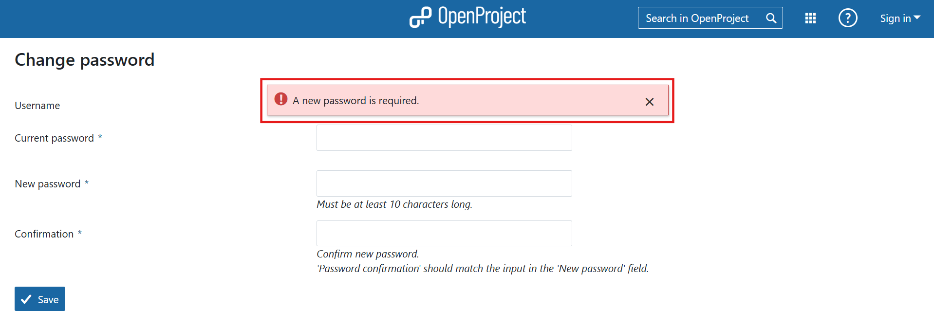 Halaman Reset Password