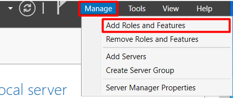 Klik Add Roles and Features