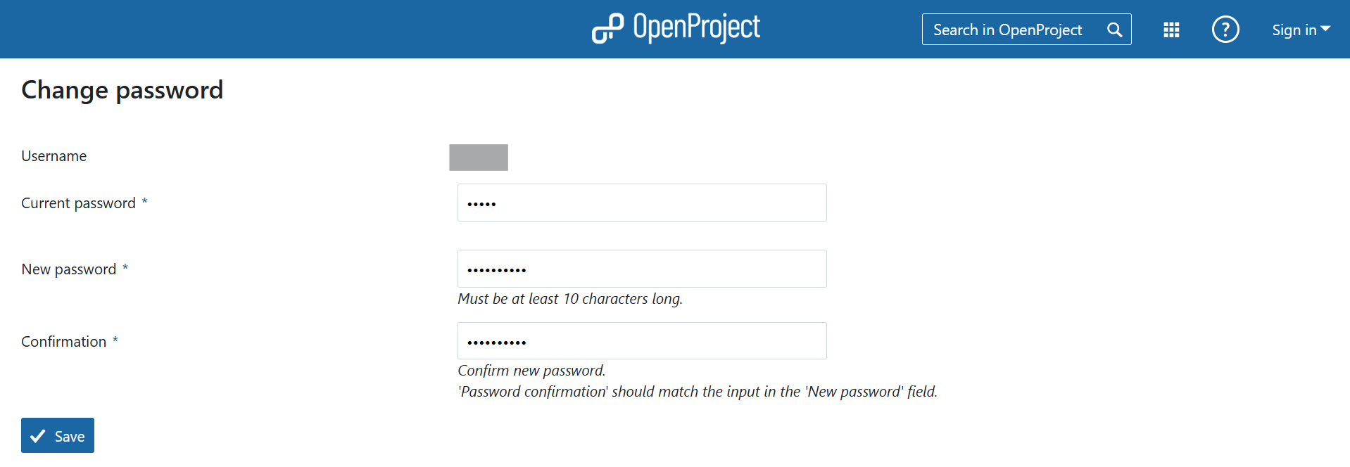 Form Reset Password